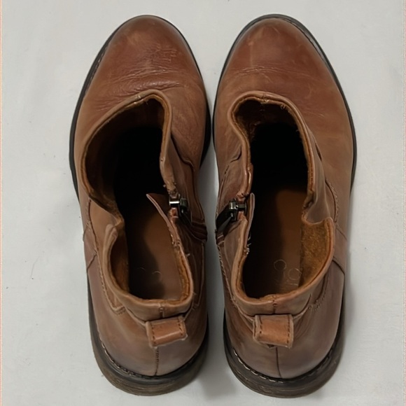 Franco Sarto Brown Leather Hoda Booties - Picture 4 of 9